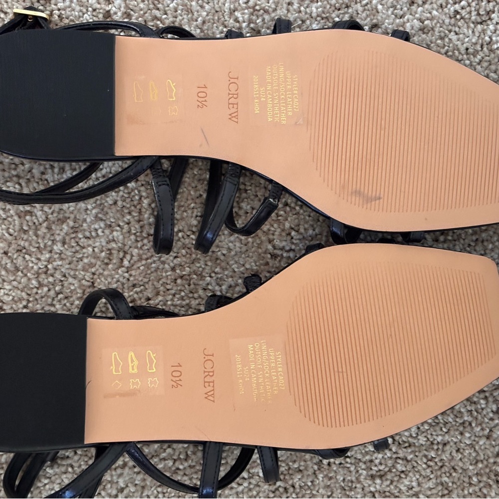 J. Crew Black Multi-Strap Ankle Sandals - Picture 4 of 11